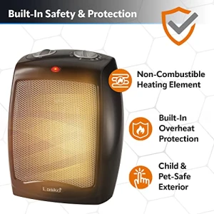 Ceramic Adjustable Thermostat Tabletop or Under-Desk Heater, Lasko