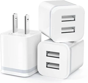 Dual Port USB Wall Charger 3-Pack — Power Bank, LUOATIP