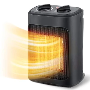 1500W Electric Space Heater with Thermostat, PTC Fast Heating Ceramic Room Heater, Aikoper