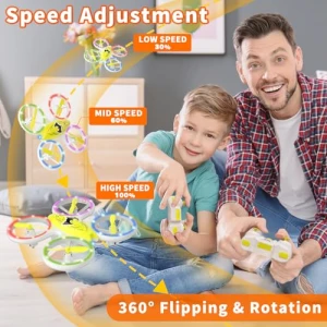 Easy to Use RC Quadcopter for Kids with Altitude Hold and LED Lights — Drone, CYLION