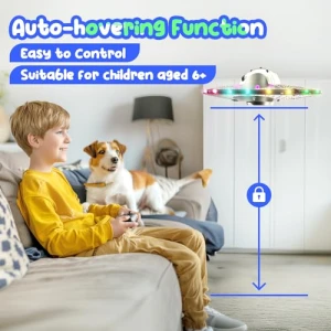 Foam Drone RC UFO for Kids and Beginners with Auto Hovering and Lights, HOLYFUN