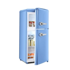 4 Cu. Ft. Retro Mini Refrigerator with Freezer, Adjustable Thermostat, Removable Shelves, OOTDAY