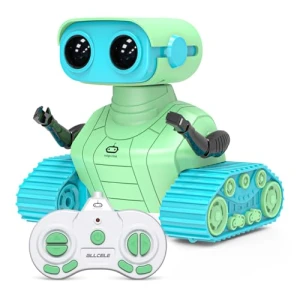 Rechargeable RC Robot Toy for Kids with Music and LED Eyes, ALLCELE