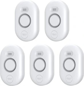 Water Leak Detectors 5 Pack for Home, 100dB Alarm for Basement, Bathroom, Kitchen, METAK