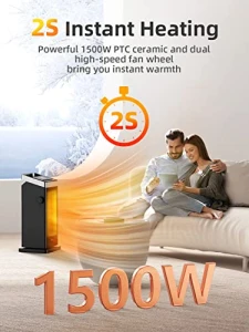 Portable Ceramic Electric Heater, BREEZOME