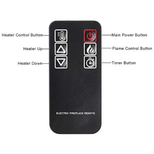 Freestanding Electric Fireplace Stove Space Heater, Zokop