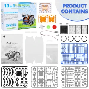 13-in-1 Education Solar Power Robots Toys, Bottleboom