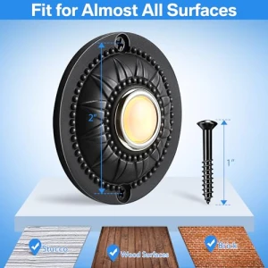 Round Metal Doorbell Push Button, Dreyoo