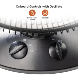 Indoor Dish Space Heater with Oscillation, Comfort Zone