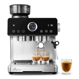 Espresso Machine with Grinder and Milk Frother — Coffee Maker, Acaspresso