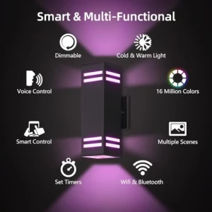 Smart Outdoor Wall Lights RGB, KIZON