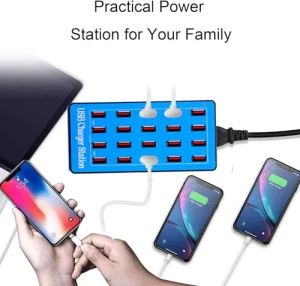 20-Port 100W/20A Multi-USB Charger Station, MaxLax