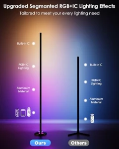 RGB Color Changing Corner Floor Lamp — LED Strip Lights, CCACC