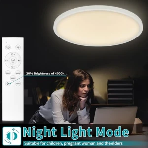 Round LED Ceiling Light Fixture, Glowall