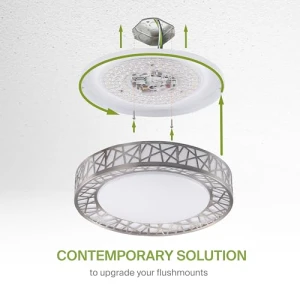 Smart RGBW Flush Mount Ceiling Light — Smart Light Bulb, ASD