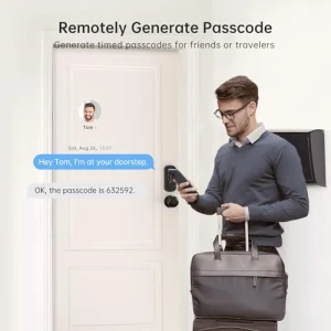 Keyless Entry Door Lock Deadbolt with Handle Set — Smart Lock, hornbill