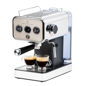 Semi-Automatic 15-Bar Pro Espresso Machine with Milk Frother Steam Wand, Emeril Lagasse