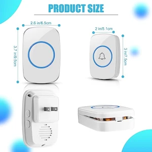 Waterproof Wireless Doorbell Kit, Fabbay