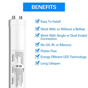 20 Pack 4FT LED T8 Hybrid Light Tube, Hykolity