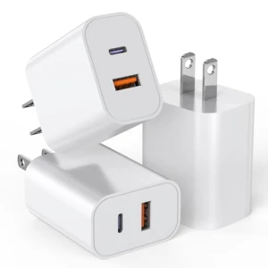 3Pack 20W Dual Port USB C Wall Charger — Power Bank, DelTucci