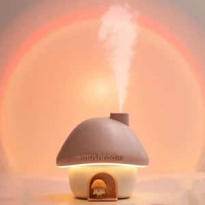 Ultrasonic Humidifier with Sunset Light — Essential Oil Diffuser, fuliying