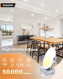 6 Inch LED Recessed Ceiling Light, Ensenior