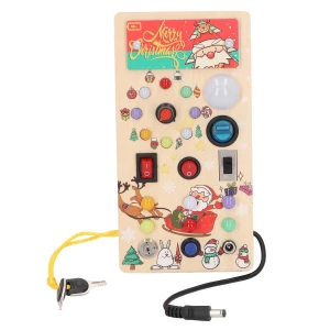 Wooden Light Switch Board with 8 LED Switches, TOMTOP JMS
