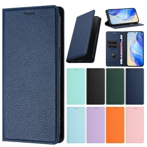 Leather Case with Automatic Card Slot Closure, huhong718