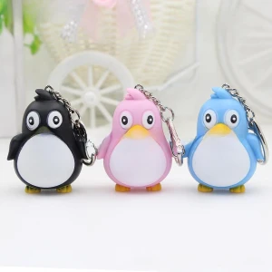 LED Glow Keychain Penguin with Sound, AI Supermarket