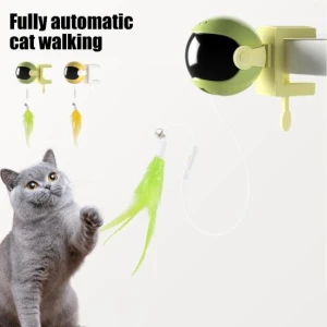 Electric Cat Toy with Feathers — Automatic Cat Toy, yuezong