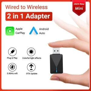 Mini Wired to Wireless 2 in 1 AI Box Carplay, Dream Garage