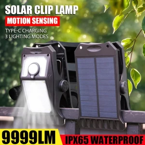 Outdoor LED Solar Garden Lights Clip Light, LIUXING Fire Solar Lamp