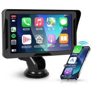 Portable Car Radio with Wireless CarPlay and Android Auto — Car Infotainment System, Hodozzy