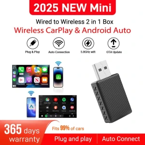 Wireless CarPlay Android Auto Adapter — Car Infotainment System, Dream Garage
