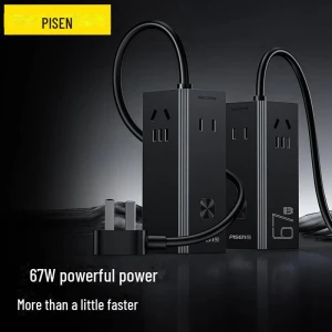 67W GaN Multi-Port Smart Fast Charging Station USB Socket, Pisen