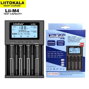 Smart Charger for 18650/26660 Batteries with LCD Display and Capacity Tester, Liitokala