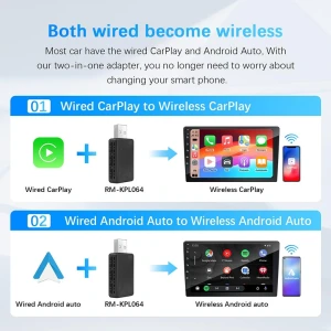 Wireless Carplay Android Auto 2-in-1 Smart Dongle — Car Infotainment System, Xixi Global Purchasing