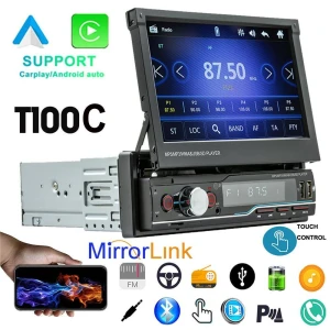 Carplay Radio Android-Auto Bluetooth Stereo Receiver — Car Infotainment System, icreative