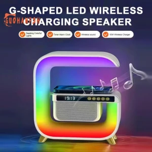 Multifunctional G-Shaped Bluetooth Speaker with Wireless Charging — Desk Lamp, Smart IT