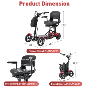 All-Terrain 4-Wheel Foldable Electric Scooter — Electric Scooter, WTRAVEL