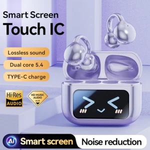 Clip On Ear Headphones with Touch Screen — Wireless Earbuds, Generic