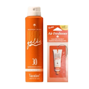 Orange Gelée SPF 30 Sunscreen Spray Oil & Air Freshener Bundle, VACATION