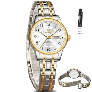 Two Tone Women's Watch with Date, OLEVS