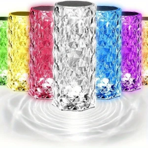 Crystal Diamond Rose Table Lamp, YDM Beauty Life