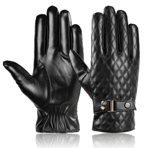 Winter Fleece-Lined Leather Touchscreen Gloves with Mittens — Heated Gloves, LAPA