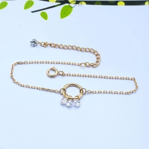 Silver-plated Smart Bracelet with 14K Gold, FOXANRY Jewelry