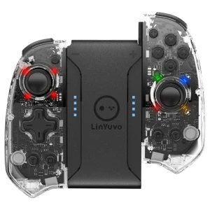Wireless Joypad Controller with 8 LEDs and OLED, Conwe
