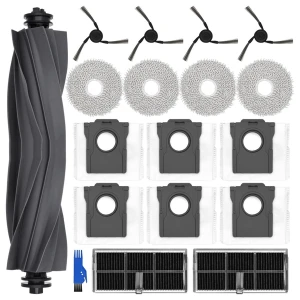 Main Side Brush, HEPA Filter, Mop Cloth, Dust Bags Accessories Kit, Elegant Living House