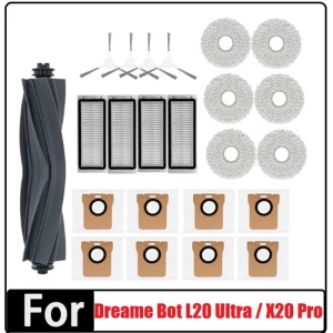Accessory Kit for Dreame Bot L20 Ultra / X20 Pro Robot Vacuum, Elegant Living House