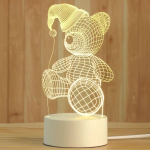 Custom Kids 3D Touch LED Night Light, Zhou Yajin